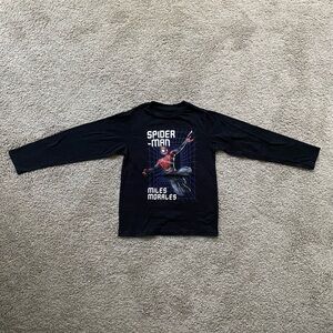 Marvel Kids Long Sleeve Tee with Spider-Man Graphic - Black